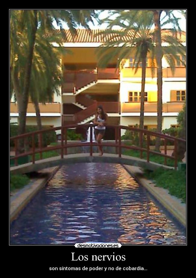 Los nervios - son síntomas de poder y no de cobardía...