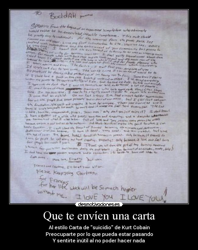 Que te envíen una carta - 