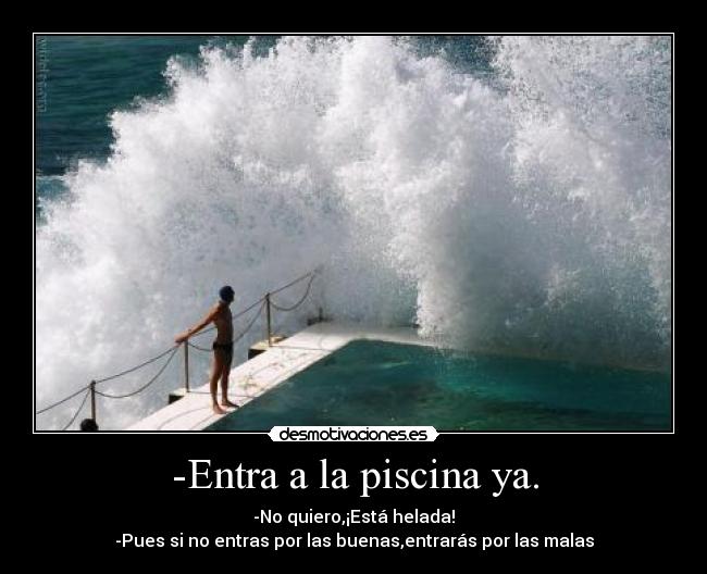-Entra a la piscina ya. - 