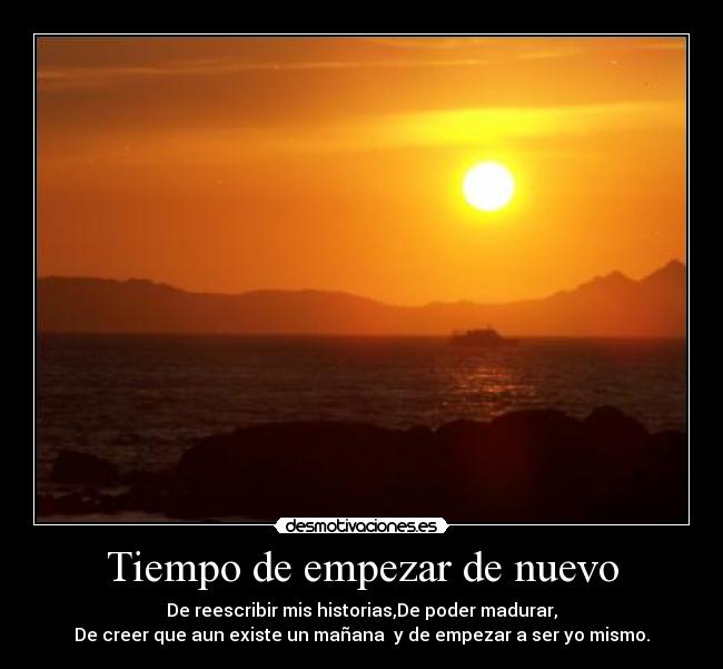Tiempo de empezar de nuevo - 
