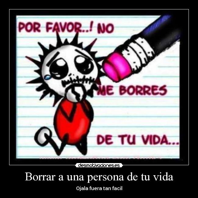 Borrar a una persona de tu vida -