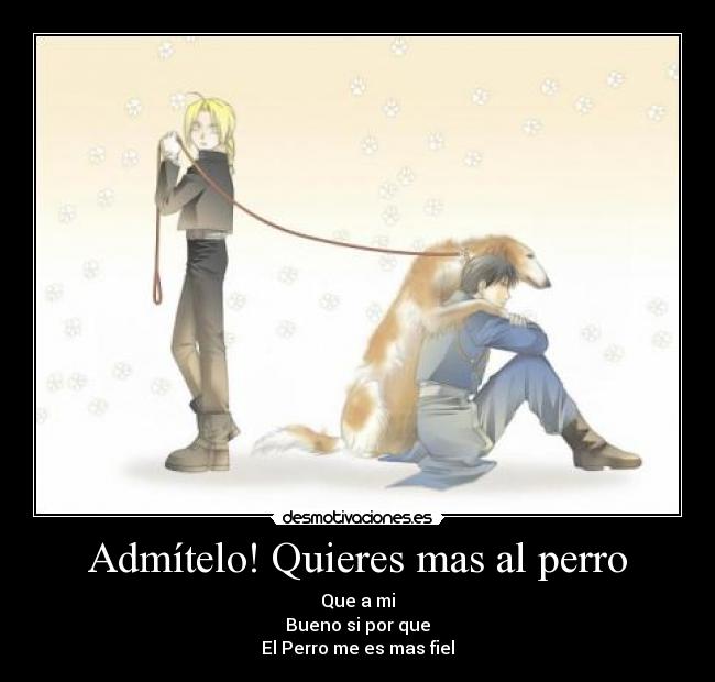 Admítelo! Quieres mas al perro - 