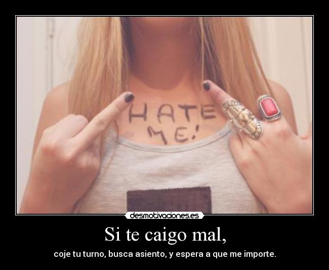 Si te caigo mal, - 
