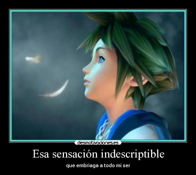 Esa sensación indescriptible - que embriaga a todo mi ser