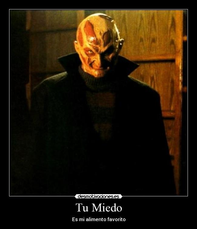 carteles miedo freddy krueger con hambre quiere comerse alma porque tienen miedo desmotivaciones