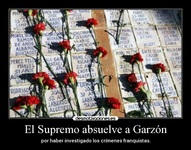 El Supremo absuelve a Garzón -