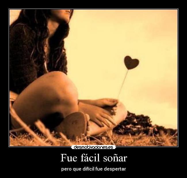 Fue fácil soñar - pero que difícil fue despertar