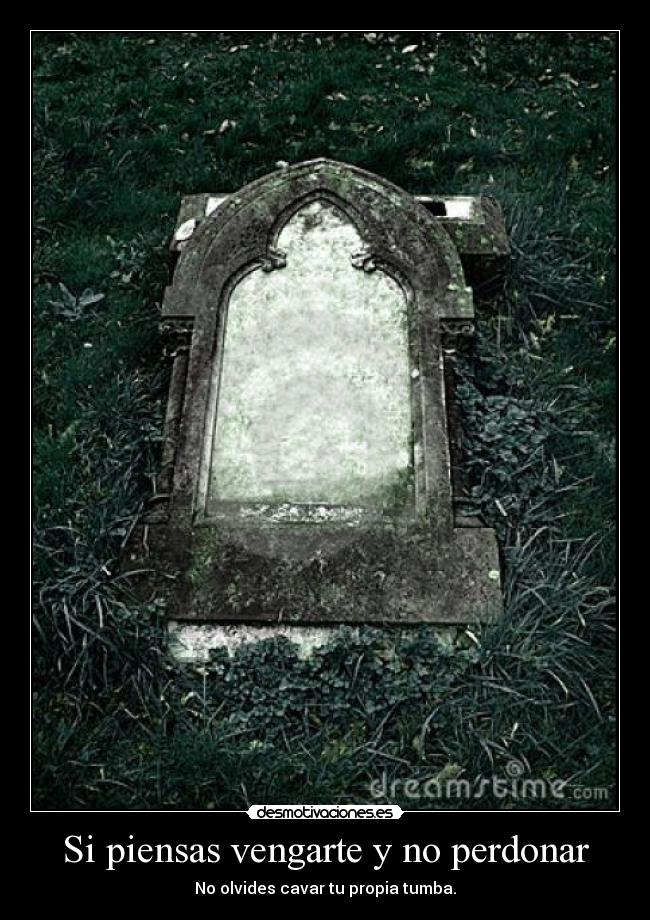 carteles venganza perdonar tumba cavar desmotivaciones