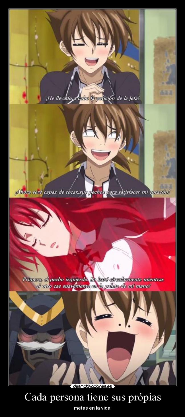 Cada persona tiene sus própias -