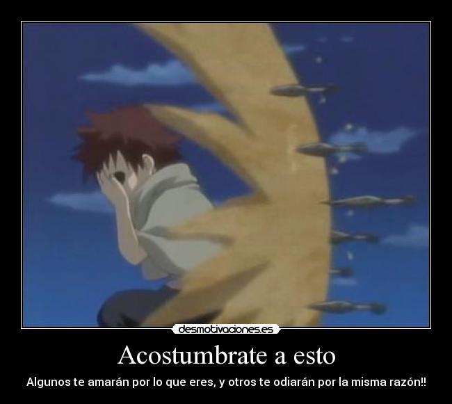 Acostumbrate a esto - Algunos te amarán por lo que eres, y otros te odiarán por la misma razón!!