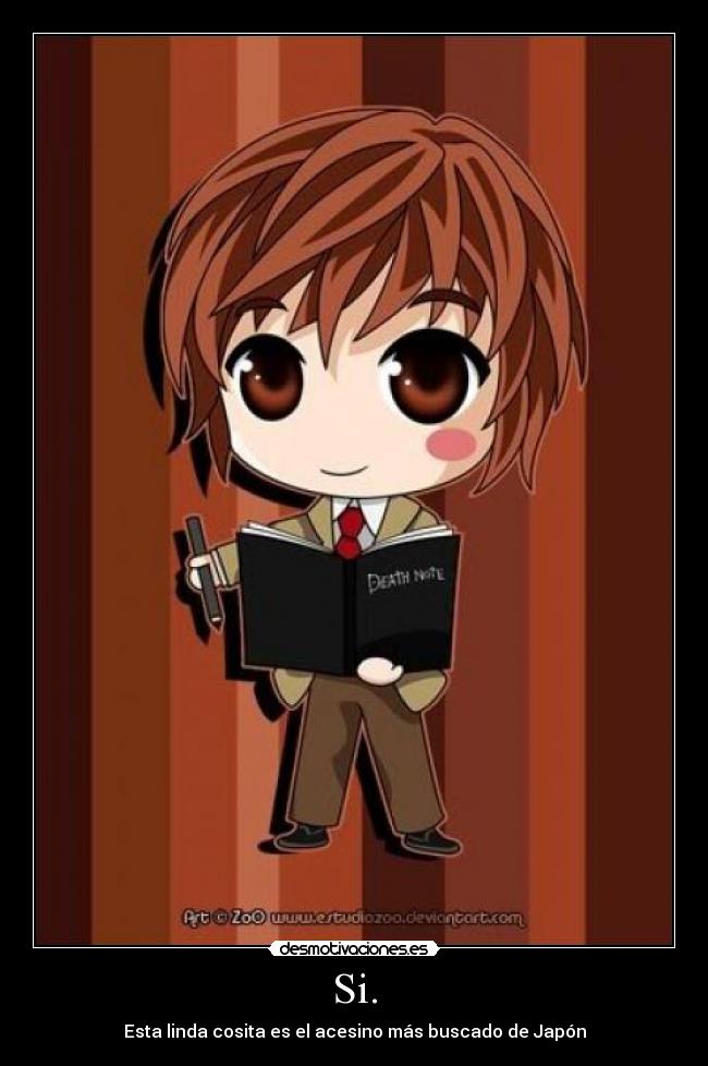 carteles ligh yagami death note linda cosita desmotivaciones