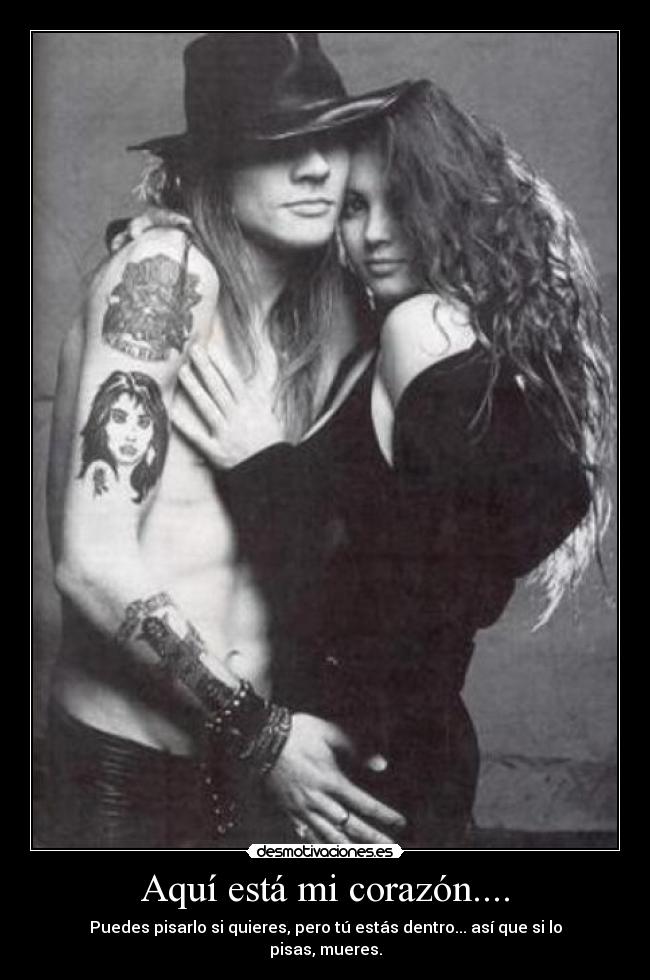 Aquí está mi corazón.... - Puedes pisarlo si quieres, pero tú estás dentro... así que si lo pisas, mueres.