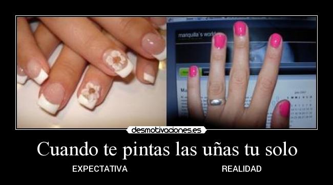 Cuando te pintas las uñas tu solo - 