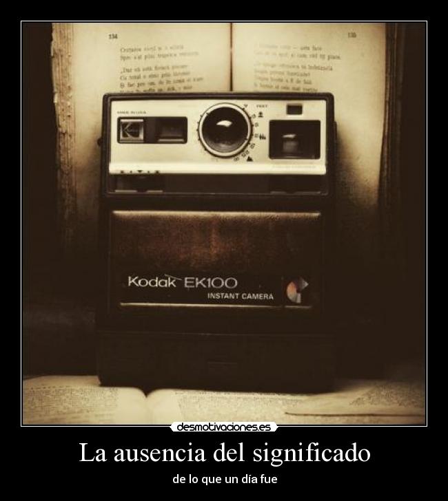 La ausencia del significado -