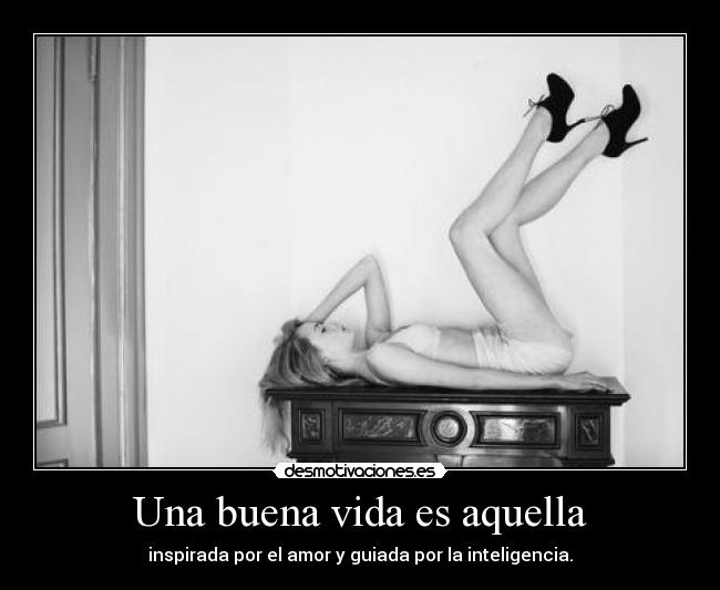 Una buena vida es aquella -