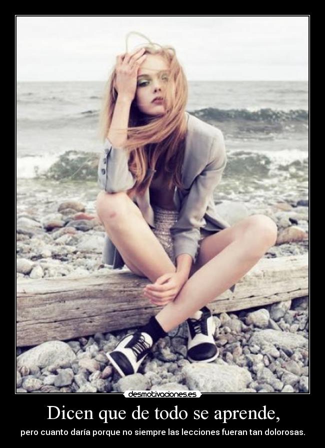 Dicen que de todo se aprende, -