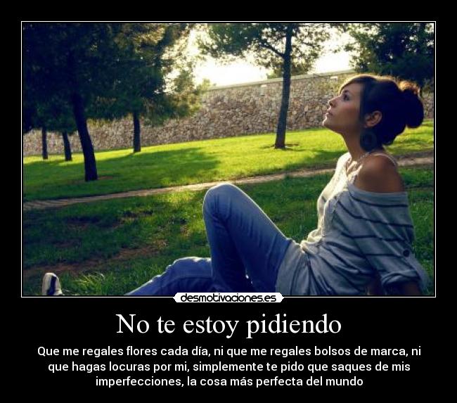 No te estoy pidiendo -