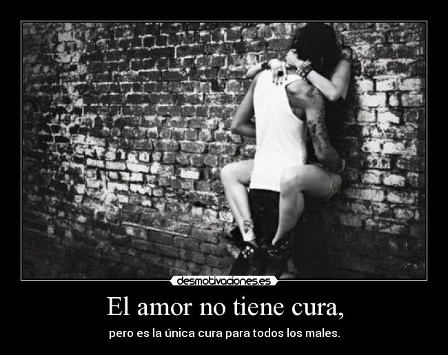 El amor no tiene cura, - pero es la única cura para todos los males.