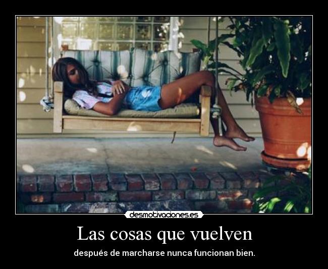 Las cosas que vuelven -