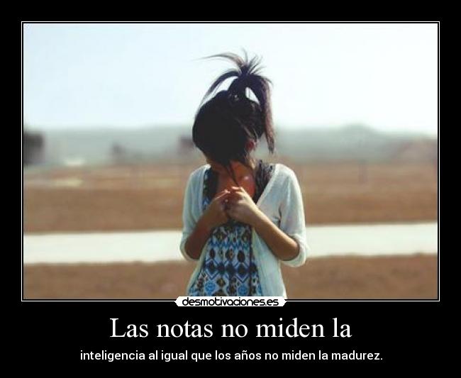 Las notas no miden la -