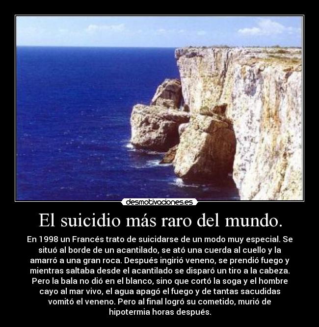 El suicidio más raro del mundo. - 