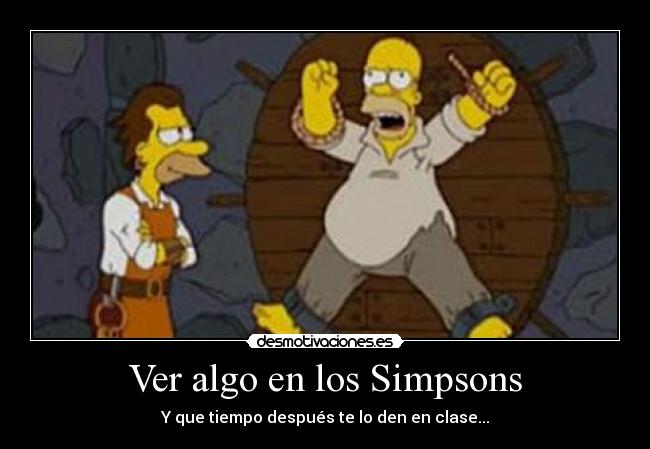 Ver algo en los Simpsons - 