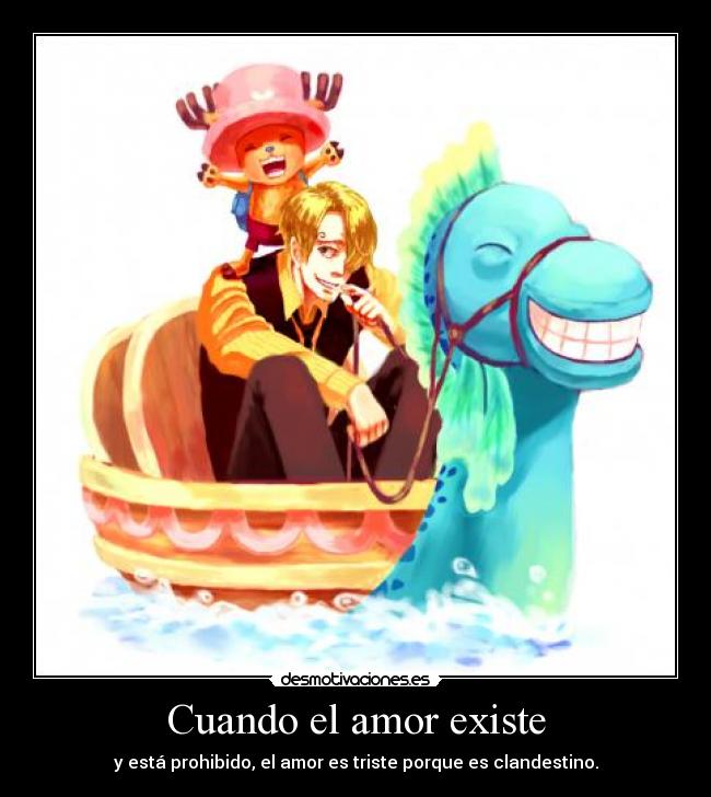 carteles amor one piece chopper sanji nach desmotivaciones