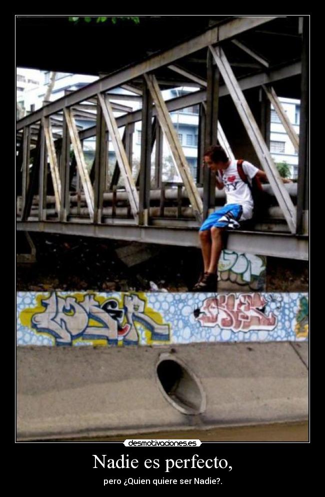 Nadie es perfecto, -