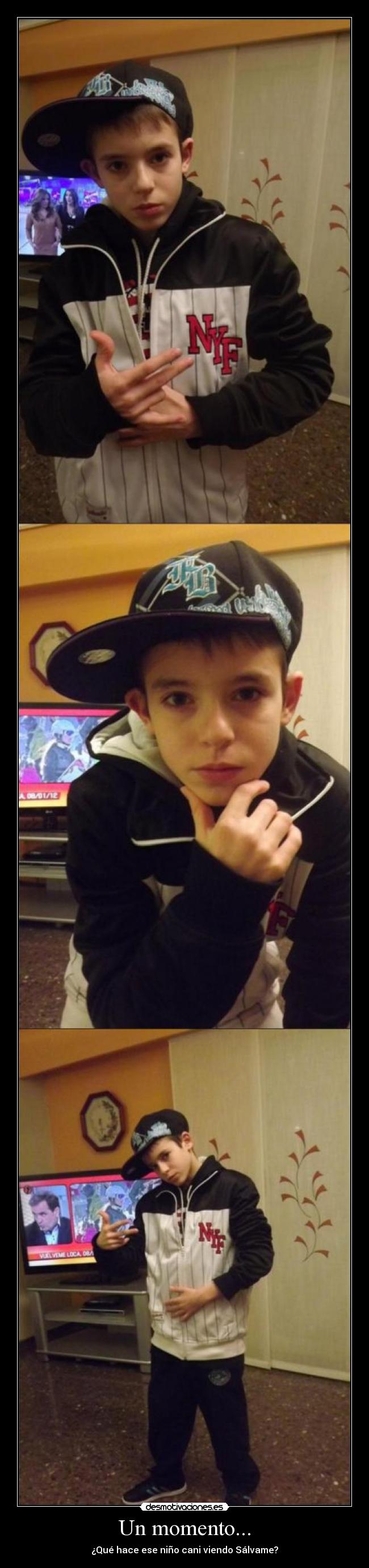Un momento... - ¿Qué hace ese niño cani viendo Sálvame?