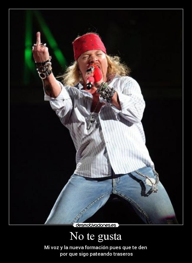 carteles axl rose nueva formacion follo prima xddd desmotivaciones