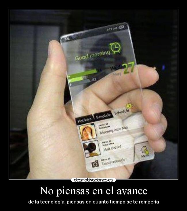 No piensas en el avance - 