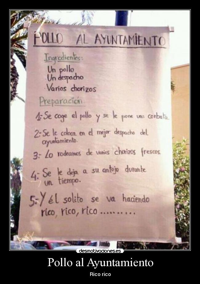 Pollo al Ayuntamiento - Rico rico