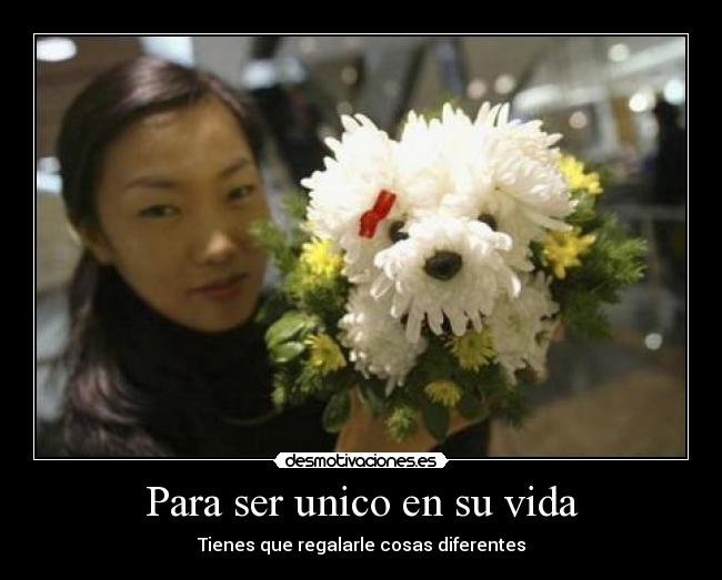 Para ser unico en su vida -