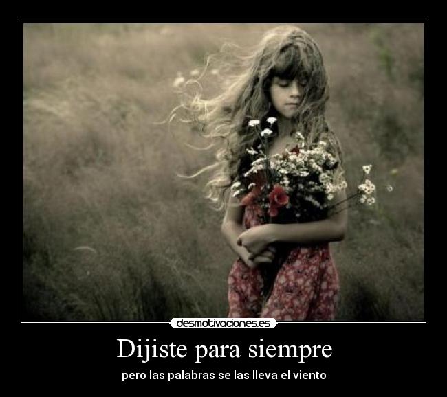 Dijiste para siempre -