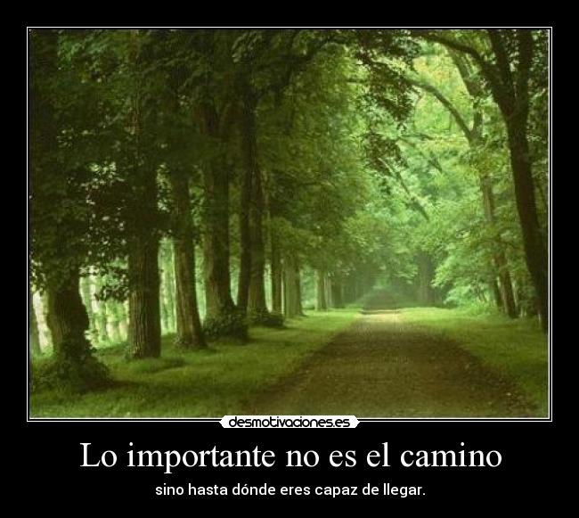 Lo importante no es el camino -