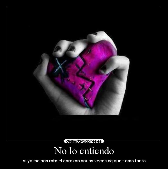 No lo entiendo -