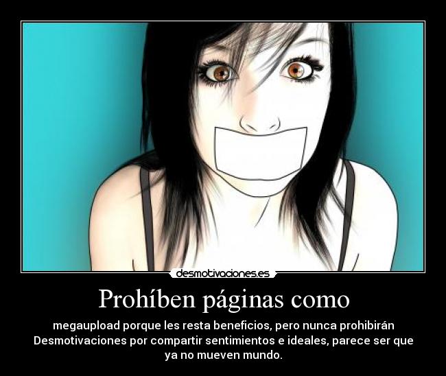 carteles sentimientos megaupload prohibir desmotivaciones