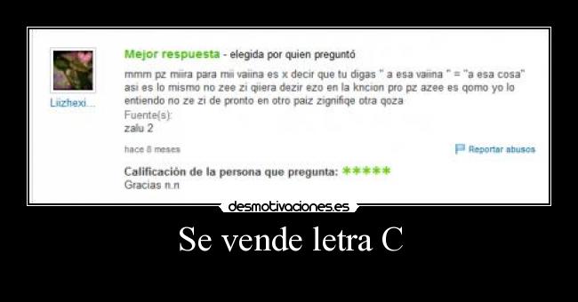 Se vende letra C - 