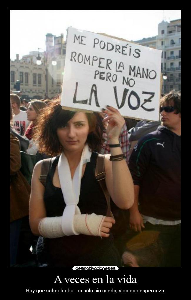 A veces en la vida -