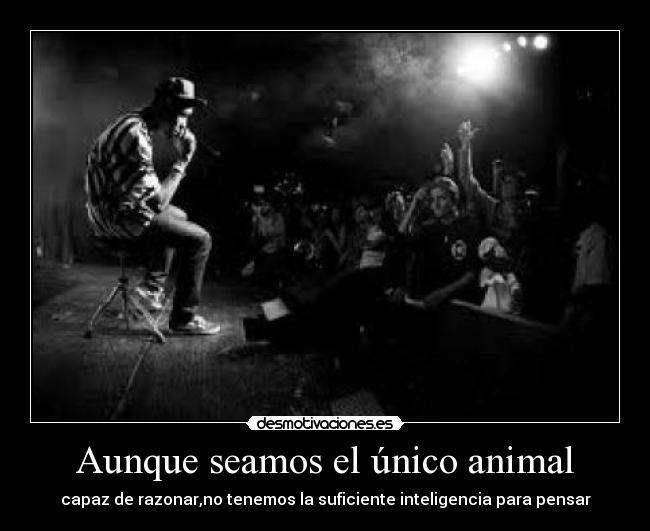 Aunque seamos el único animal -