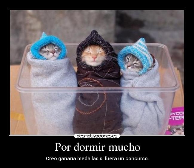 Por dormir mucho -