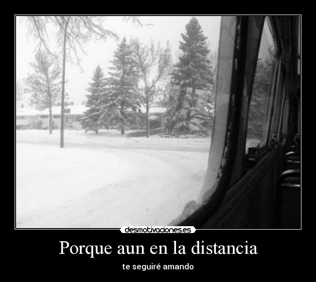Porque aun en la distancia - te seguiré amando