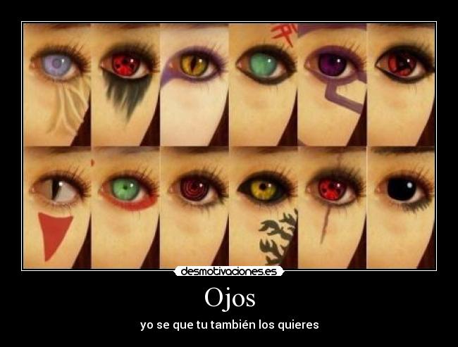 Ojos - yo se que tu también los quieres