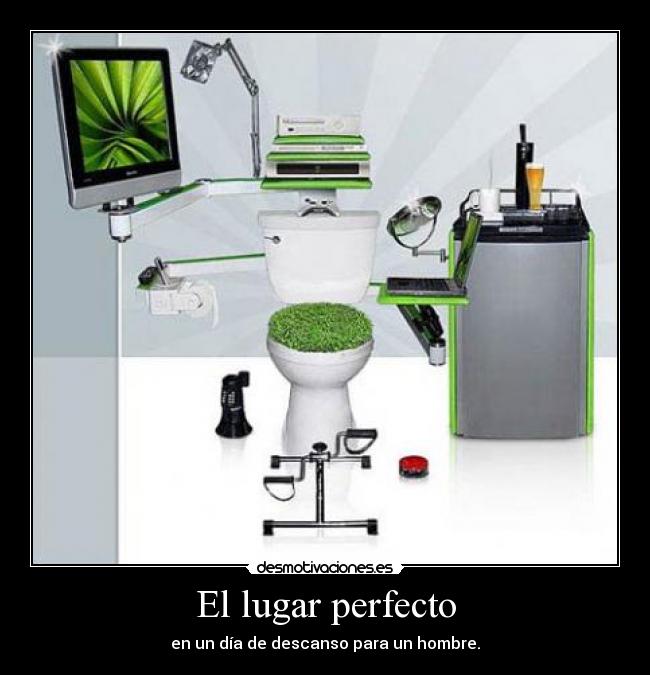 El lugar perfecto - en un día de descanso para un hombre.