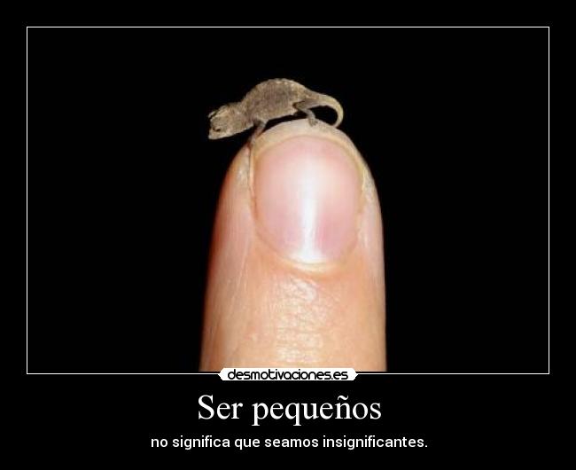 Ser pequeños -
