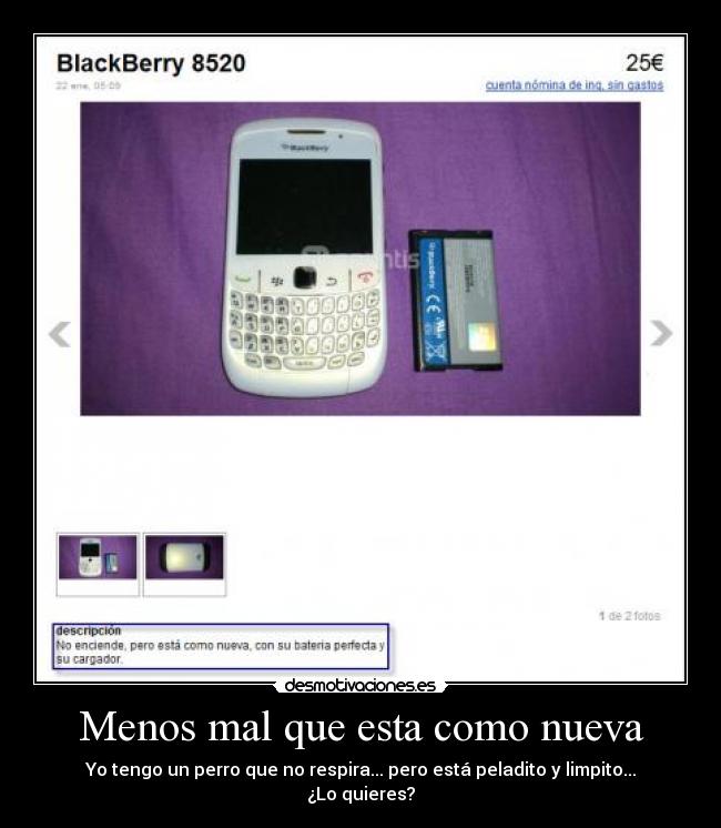 Menos mal que esta como nueva - 