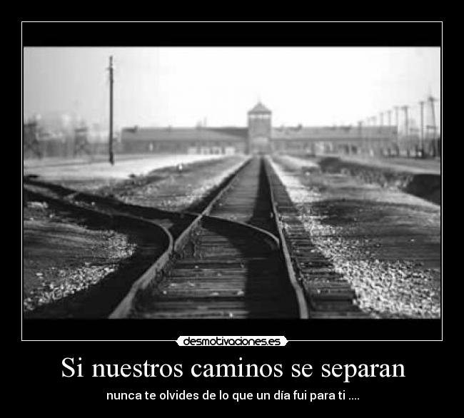 Si nuestros caminos se separan - 