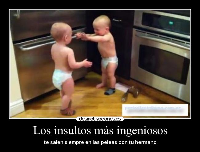 Los insultos más ingeniosos - te salen siempre en las peleas con tu hermano
