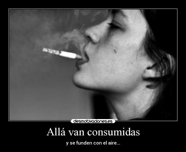 Allá van consumidas - y se funden con el aire...