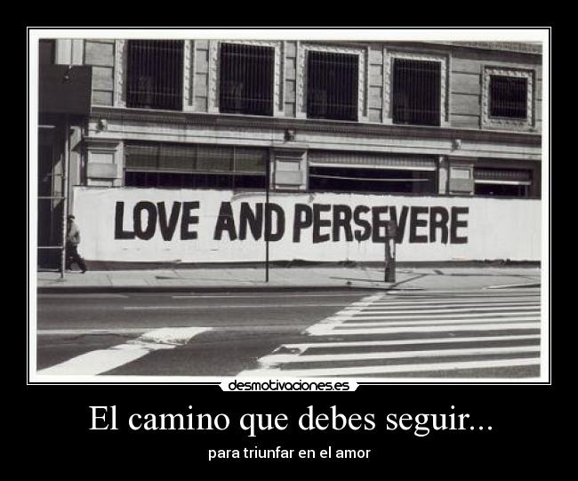 El camino que debes seguir... - para triunfar en el amor